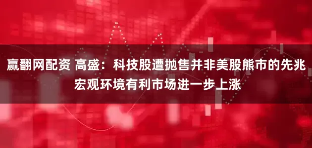 赢翻网配资 高盛：科技股遭抛售并非美股熊市的先兆 宏观环境有利市场进一步上涨